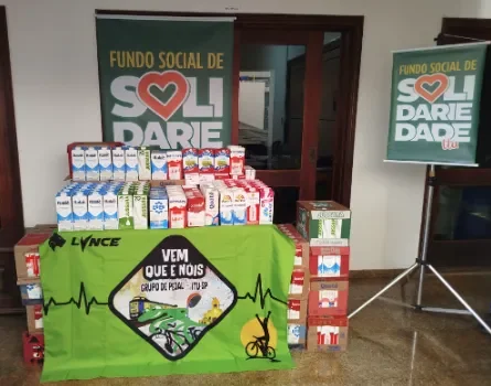 Pilha de leite arrecadado